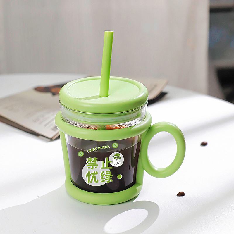 Portable Glass Frame Cup 480ml